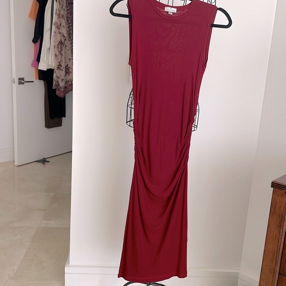 JAMES PERSE RUCHED SKINNY TANK DRESS - Picture 1 of 6